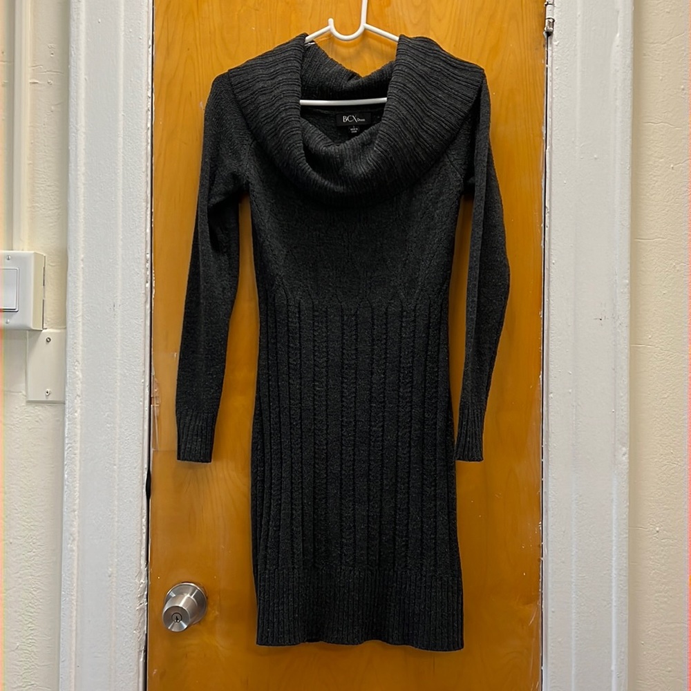 Grey sweater dress